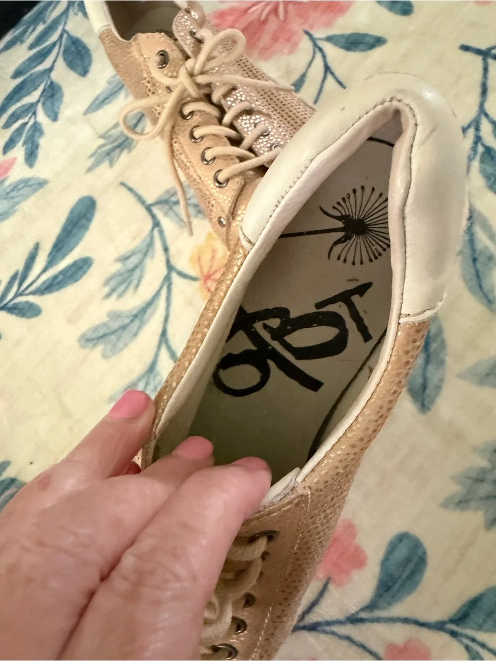 Womens Metallic Gold Platform Sneakers OTBT